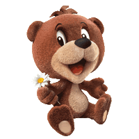 Podravka flowers bear chocolate medo Sticker