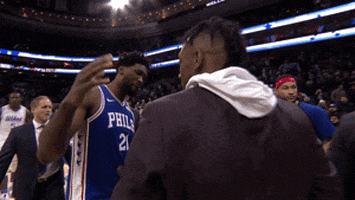 philadelphia 76ers hug GIF by NBA