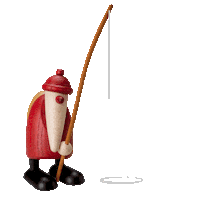 Santa Fish Sticker by Björn Köhler Kunsthandwerk
