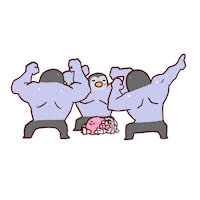 Penguin Muscle Sticker