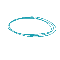 Circle Turquoise Sticker by Sheila Streetman