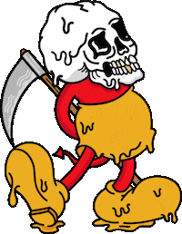 Broken_SocietyUK skull brokensociety creepingdeath Sticker