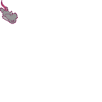 Flowbeast fly flying falling mouse Sticker