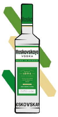 Bottle Vodka Sticker by Moskovskaya