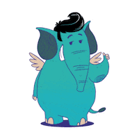 obahdesign design graphic design elephant verde Sticker