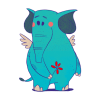 obahdesign design graphic design elephant verde Sticker