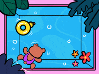BerajiBears pool swimming berajibears GIF