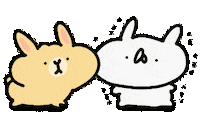 usagi_teikoku happy rabbit かわいい うさぎ Sticker