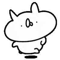 usagi_teikoku happy dancing running うさぎ Sticker