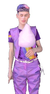 Happy Cotton Candy Sticker