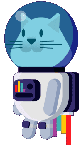 cat space Sticker by ReadyGames