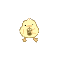 gwagi coffee tired character ice Sticker