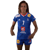 Happy Allison Pineau Sticker by Fédération Française de Handball