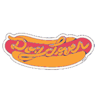 estudio_pum illustration sticker lettering hotdog Sticker