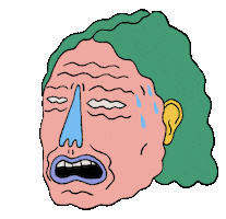 ffembroidery mood cringe sweat stress Sticker