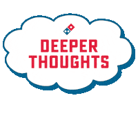 Pizza Thinking Sticker by Domino's AU