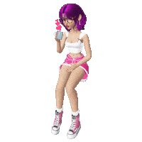 Coffee-Break Girl Sticker