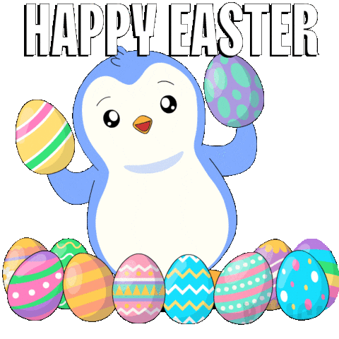 Easter Eggs Penguin Sticker by Pudgy Penguins