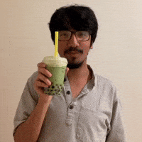 Matcha boba milk tea