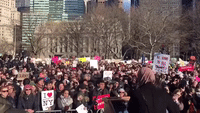 Syrian Refugee and Activist Speaks at New York Immigration Rally