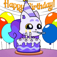 Happy Birthday Party GIF by Lucky Kat Studios