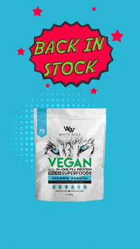 Back In Stock Vanilla Protein GIF by White Wolf Nutrition