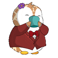 Sipping Drink Water Sticker by Pudgy Penguins