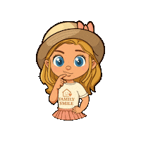 Familysmile thinking hmm idea lisa Sticker