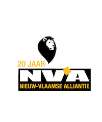 N-VA vieren vuurwerk sterren leeuw Sticker