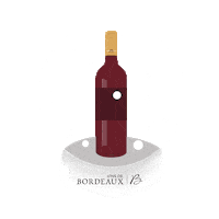 Wine Bottle Christmas Sticker by Vins de Bordeaux