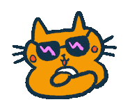 Cat Rainbow Sticker by Abitan