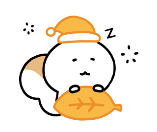 Sleepy Squirrel Sticker by Kcomics