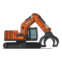 doosan_infracore construction bucket caterpillar equipment Sticker