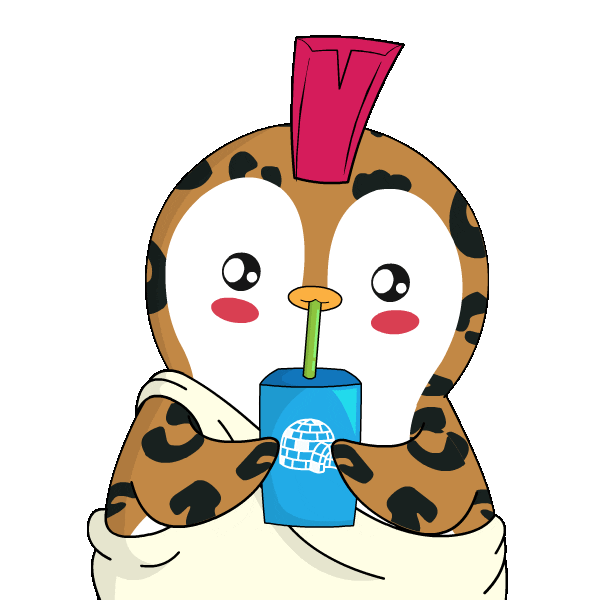 Penguin Drinking Sticker by Pudgy Penguins