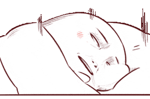 Tired Waking Up Sticker by Nattan_Universe