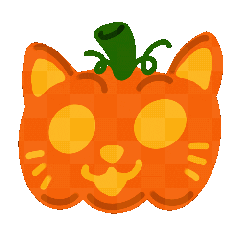 Jack O Lantern Cat Sticker