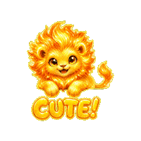 Lion Aww Sticker