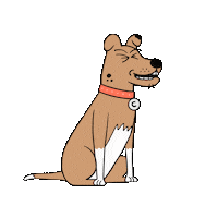 Croquettine dog laugh rigole rigolade Sticker