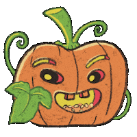 GarringtonIllu halloween wink spooky pumpkin Sticker