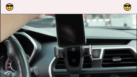 wireless smartphone car charger mount GIF