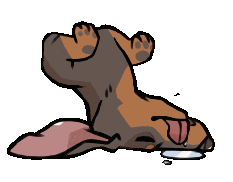 Gute Nacht Dog Sticker