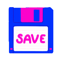 SomethingSoSam retro 80s computer save Sticker
