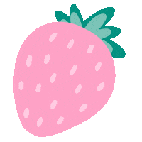 SomethingSoSam summer pink fruit strawberry Sticker