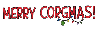 Merry Christmas Corgi Sticker