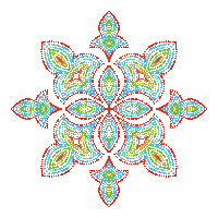 Mixmediarts flower psychedelic stars aesthetic Sticker