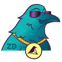 ZODHA wow blue amor paloma Sticker