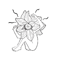 angry eye Sticker by Crescentia Chelsea