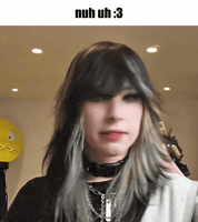 maikawish shaking head nuh uh maika maikawish GIF