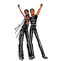 gnuinart love black peace bw Sticker