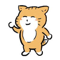 Orange Hello Sticker